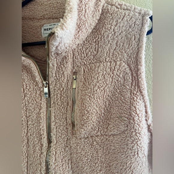 For The Republic Athlesiure‎ Preppy Sherpa Vest Full Zip Light Pink Women's 1X - Picture 10 of 10